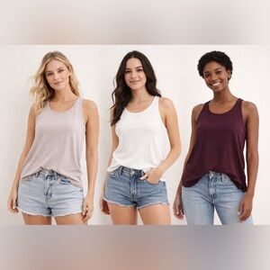 American Eagle Ribbed Tank Bundle – 3 Pieces